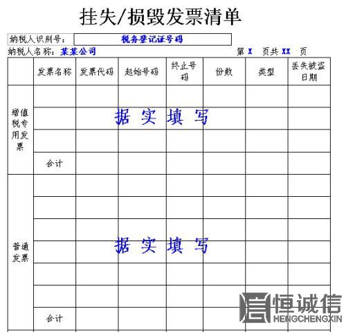 發(fā)票掛失 發(fā)票掛失